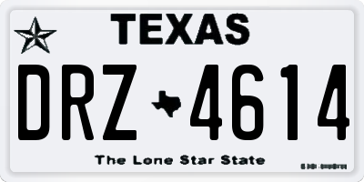 TX license plate DRZ4614