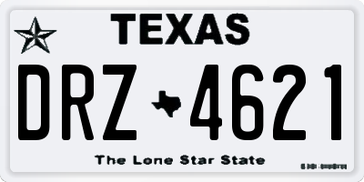 TX license plate DRZ4621
