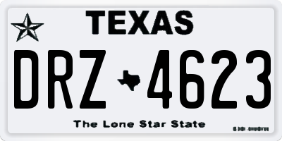 TX license plate DRZ4623
