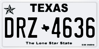TX license plate DRZ4636