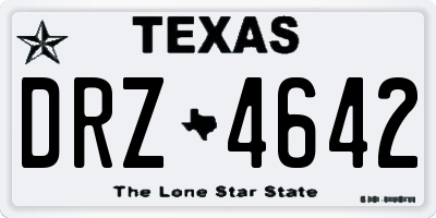 TX license plate DRZ4642