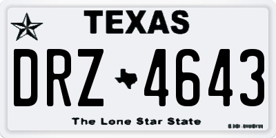 TX license plate DRZ4643