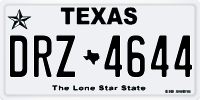 TX license plate DRZ4644
