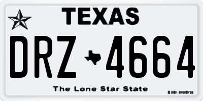 TX license plate DRZ4664