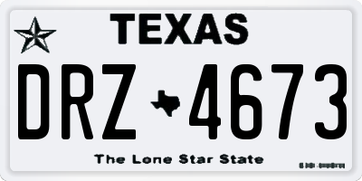 TX license plate DRZ4673