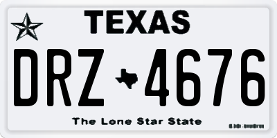 TX license plate DRZ4676