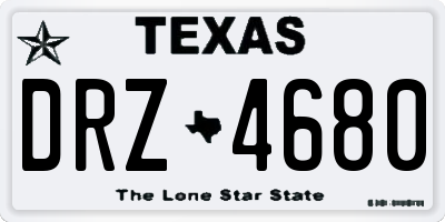 TX license plate DRZ4680