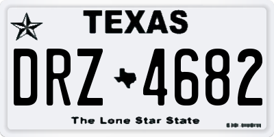 TX license plate DRZ4682