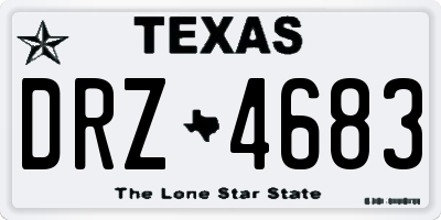 TX license plate DRZ4683