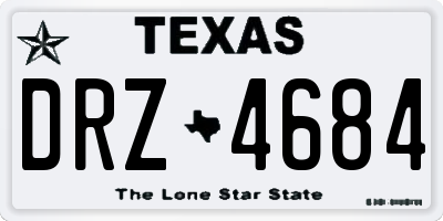 TX license plate DRZ4684