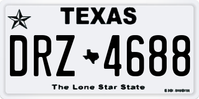 TX license plate DRZ4688