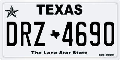 TX license plate DRZ4690