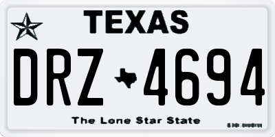 TX license plate DRZ4694