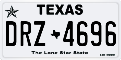 TX license plate DRZ4696