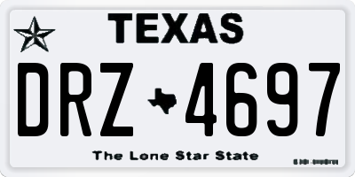TX license plate DRZ4697