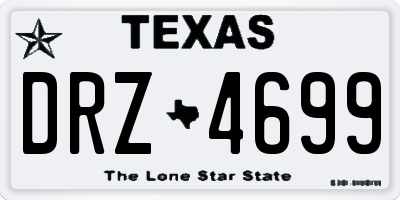 TX license plate DRZ4699