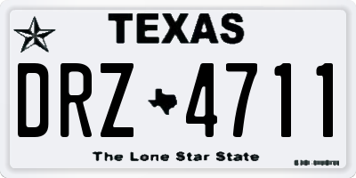 TX license plate DRZ4711