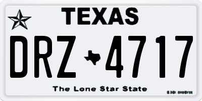 TX license plate DRZ4717