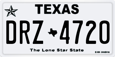 TX license plate DRZ4720
