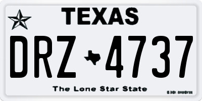 TX license plate DRZ4737