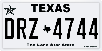 TX license plate DRZ4744