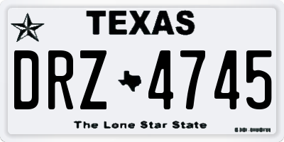 TX license plate DRZ4745