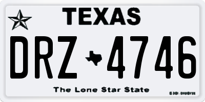 TX license plate DRZ4746