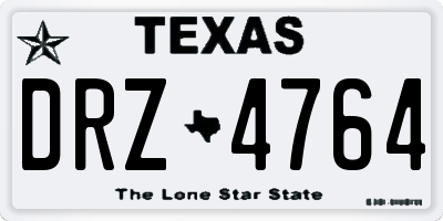 TX license plate DRZ4764