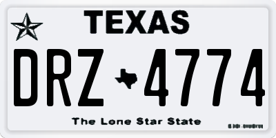 TX license plate DRZ4774