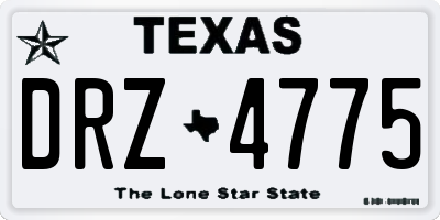 TX license plate DRZ4775