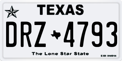 TX license plate DRZ4793