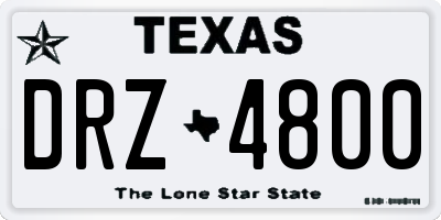 TX license plate DRZ4800