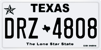 TX license plate DRZ4808