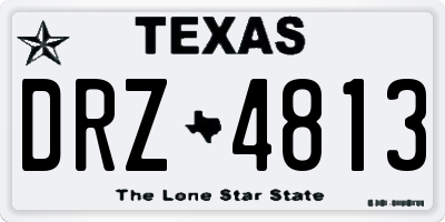 TX license plate DRZ4813