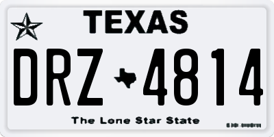 TX license plate DRZ4814