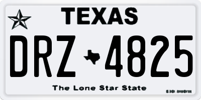TX license plate DRZ4825