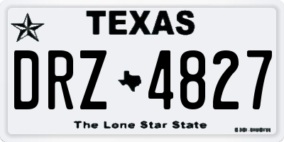 TX license plate DRZ4827