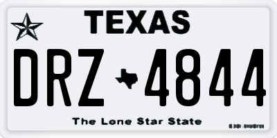 TX license plate DRZ4844