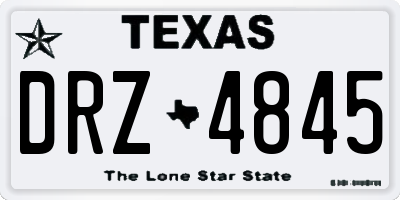 TX license plate DRZ4845