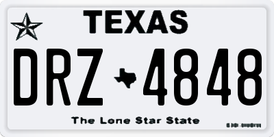 TX license plate DRZ4848