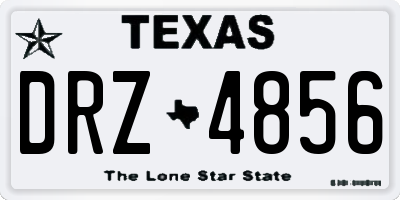 TX license plate DRZ4856