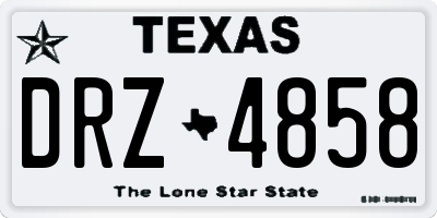 TX license plate DRZ4858