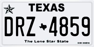 TX license plate DRZ4859