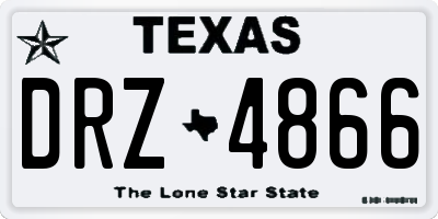 TX license plate DRZ4866