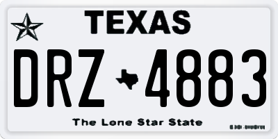 TX license plate DRZ4883
