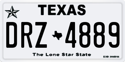 TX license plate DRZ4889