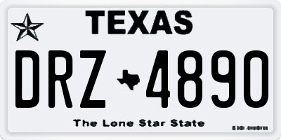TX license plate DRZ4890
