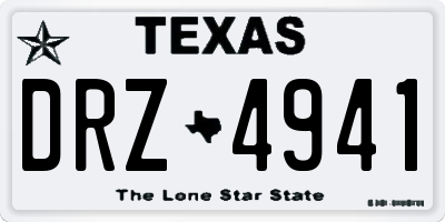 TX license plate DRZ4941