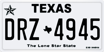 TX license plate DRZ4945