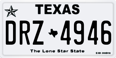 TX license plate DRZ4946
